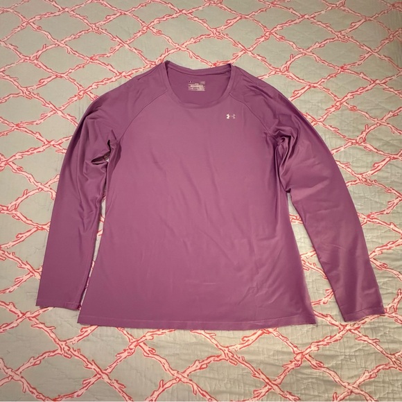 EUC Under Armour Heat Gear Top L 💜 - Picture 1 of 9